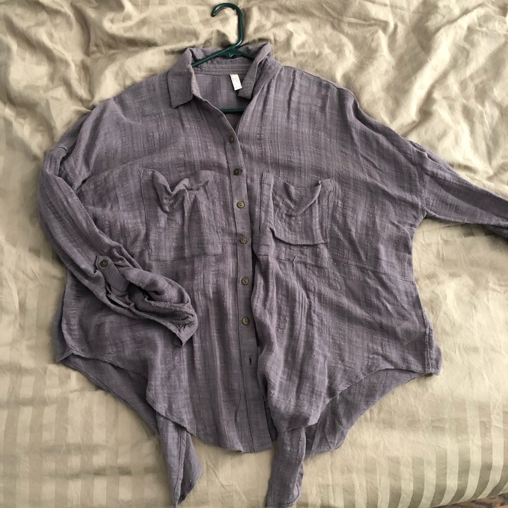 Free People button shirt